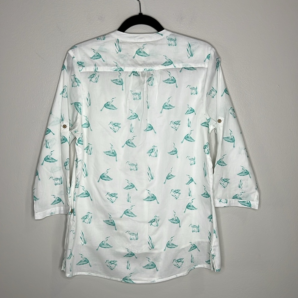 Mountain Warehouse Country to Coast 100% Cotton Crane Bird Print Top size 10 - Picture 13 of 15